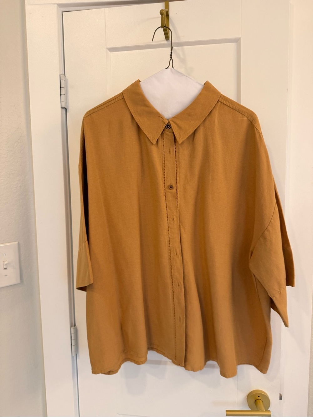 Anthropologie Relaxed Mustard Button-Down Shirt